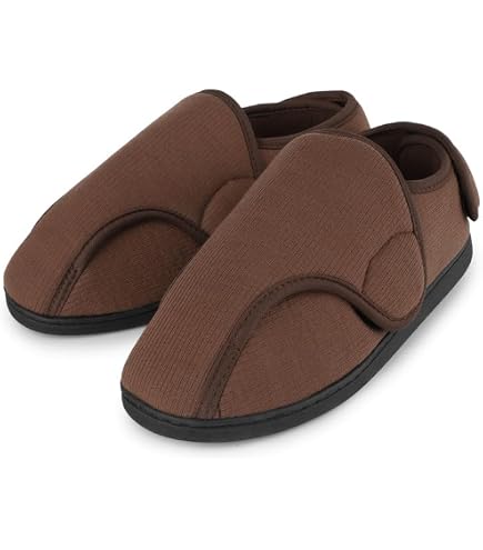Chaussures Diabétiques Hommes - Chaussons Orthopédiques Bout Ouvert Ajustables Antidérapantes Pour Pieds Gonflés