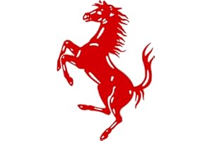 AWS Sticker Cavallino Rampante Adesivo in Vinile prespaziato 6 Colori a Scelta Auto Moto Adesivi Impermeabili Vinile prespaziato Senza Sfondo (Rosso, 15 x 10 cm)