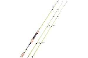 Sougayilang Fishing Rod, 30 Ton Carbon Fiber Sensitive 2 section Baitcasting Rod & Spinning Rod for Freshwater or Saltwater, Tournament Quality Fishing Pole with 2 Tips for Bass