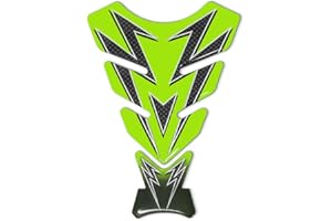 4R QUATTROERRE.IT Quattroerre 18230 3D Tank Protection for Motorcycle, Colours, Kawasaki Green and Carbon