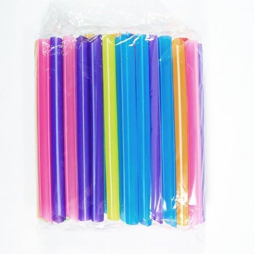 6.5" pcs Long Boba Drinking Straws Party Smoothies Cocktail Milk Thick Shakes Tea Bubble Jumbo Fat Giant (2 Pack)