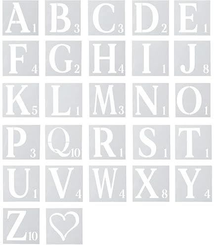 36 stks 10 cm Letter en Nummer Stencils Herbruikbare Wasbare Alfabet Stencils PET Art Craft Sjablonen voor Schilderen Op Hout Stof Muur Deur Decor Home Sign