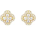 GIVA 925 Silver Gold Pansy Flower Earrings | Gifts for Girlfriend, Gifts for Women and Girls | With Certificate of Authenticity and 925 Stamp | 6 Month Warranty