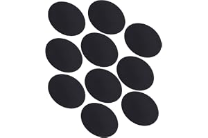 Smidd terräng 120 mm x 92 mm ovala baser – 10 svarta miniatyrbaser i plast för krigsspel