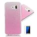 Produktbild Für Samsung Galaxy S6 Handyhülle,Zcro Glitzer Silikon Glitter Case Stoßfest Kratzfeste TPU Schutzhülle Schale Handytasche Hülle für Samsung Galaxy S6 mit Frei Displayschutz (Rosa)