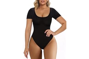 SHAPERX Damska koszulka body kontrola brzucha bielizna modelująca stringi modelujące sylwetkę kwadratowy dekolt