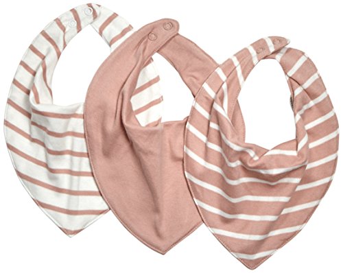 MiniMize Baby-Girls Leaf Striped Neckerchief, Pink (Misty Rose), One Size