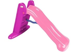 little tikes Easy Store Scivolo Grande - Giocattolo da Esterni o Interni - Resistente, Stabile & Sicuro - Facile da Trasportare & Riporre - Rosa