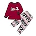 Produktbild BaZhaHei Weihnachten Schlafanzüge für die Ganze Homewear Familie Mami Cartoon Bluse Hose Familien Pyjamas Nachtwäsche passend zum Weihnachts-Set