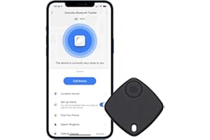 HANGANG Bluetooth Schlüsselfinder, Mini Smarttag mit APP ohne ABO für Schlüsselanhänger, geeignet für Geldbörse, Gepäck, Koffer