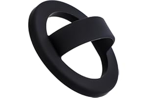 BOXOB Magnetyczny Silikonowy Uchwyt na Telefon z Pierscieniem, Uchwyt na Telefon Pierscieniem Przenosny Akcesoria z Uchwytem Petlowym do iPhone'a (Czarny)