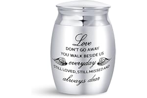 FGT Small Mini Urn for Ashes Human Men Women Dad Mum Son Grandma Grandpa Family Cremation Memorial Keepsake Funeral Love Dont Go Away