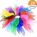 Produktbild 28 Stück Tanz Tücher Square Jongliertücher Magic Schals, 14 Farben, 24 x 24 Zoll