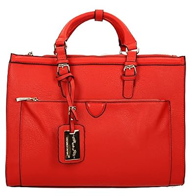 SwankySwans Marcella Cosmo Work Bag, Sac porté épaule femme - Rouge - Rouge,