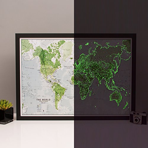 Mapamundi fluorescente