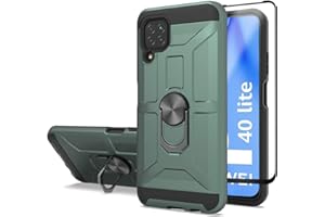 Cuoqing Funda Huawei P40 Lite, Funda P40 Lite con 1 Película Protectora, 360 Grados Proteccion Hard PC y Silicona TPU Carcasa Antigolpes Funda Carcase para Huawei P40 Lite