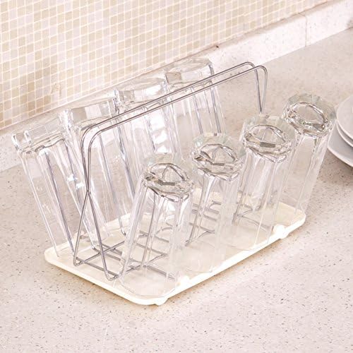 Cup holder cup holder glass cup holder drain stainless steel beer cup teacup holder creative cup holder stand-White