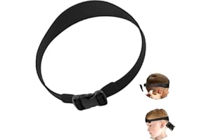 Jeffdad Collar Shaving Template and Hair Trimming Guide, Adjustable Curved Silicone Hair Trimming Straps for DIY Home Men's Self-Hairing Easy to Use Tool Soft and Portable (Black)