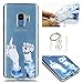 Produktbild Hülle Galaxy S9 (5,8 Zoll) Hülle, Samsung Galaxy S9 (5,8 Zoll) Hülle TPU Case Schutzhülle Silikon Case,Niedliche Cartoon Malerei Durchsichtige Rückschale und TPU Bumper Handy Tasche Case Cover Etui für Samsung Galaxy S9 (5,8 Zoll) + Schlüsselanhänger ( I ) (1)