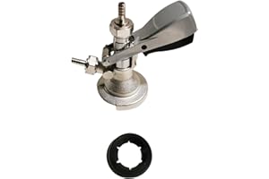 Kamanan Kegverschluss Zapfkopf Micromatic Flachkeg Typ A, Zapfhahn Bierfass G5/8 mit überdruckventil 304 Edelstahl Brauen Bierfass Fasshähne Bierzapfhahn für Heimbrausystem