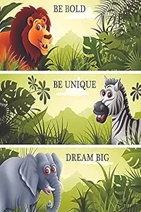 Motivational Sticker Wall Poster|Animals|Poster for Kids Room/Living Room/Cupboards|Decorative Poster|Interior Wall Poster|Poster for Decoration|Self Adhesive Poster