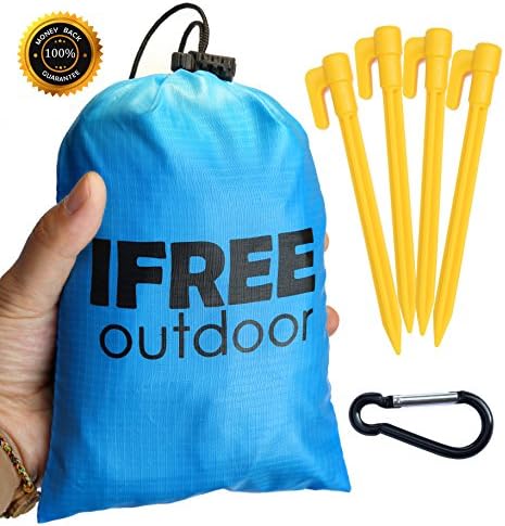 Pocket Beach Picnic Blankets,Waterproof Pocket Blanket Best for the Beach,Ultra Compact,Outdoor Blanket for Camping,Hiking,Festivals and Traveling (70" x 54")