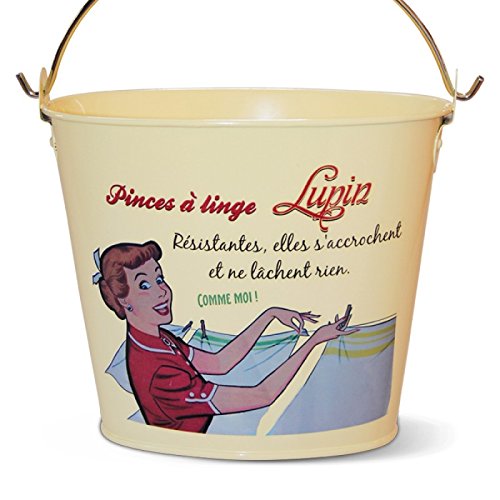 Natives 210892 Lupin Porte-pince Biancheria smaltato Metallo Multicolore 18 X 14,5 X 16 Cm