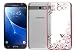 Produktbild EMIRROW Samsung Galaxy J3 (2017) Hülle,weich TPU Silikon Handyhülle transparente --Galvanik Rahmen / Blume / Strass Glitzer Schutzhülle für Samsung Galaxy J3 (2017) (Rosen gold)