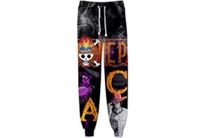 WANHONGYUE Anime One Piece Monkey D Luffy 3D Gedruckt Sweatpants Jogginghose Cosplay Kostüm Sporthosen Trousers Trainingsanzug
