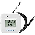 Inkbird Smart Thermometer Temperature and Humidity Monitor Hygrometer Indoor, Free APP for iOS and Android, IBS-TH2 Plus Version Supports External Temperature Probe and Digital Display