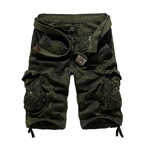 Camouflage Loose Cargo Shorts Men Cool Summer Military Camo Short Pants Hot Sale Homme Cargo Shorts No Belt