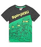 Teilweise mit Rubber-Druck LEGO Ninjago Jungen T-Shirt Grün 128