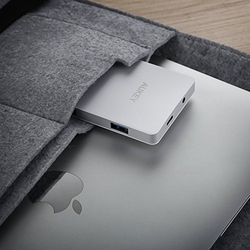 AUKEY USB C Hub mit Dual USB C Ports, Dual USB 3.0 Ports und Neitzteil für New Macbook, Macbook Pro 2016, Google ChromeBook Pixel 2015 - 3