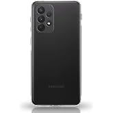 KZY İLETİŞİM Samsung Galaxy A23 ile uyumlu Kapak Tıpalı Kamera Korumalı Şeffaf Premier Silikon Kılıf