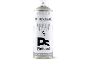 PINTUSOL Antideslizante en Spray, Transparente Incoloro, Previene Caídas Resbalones, Suelos Bañeras, Alta Adherencia, Fácil Aplicación, Secado Rápido, Pintura Anti Deslizante Profesional Espray 400ml
