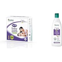 Himalaya Total Care Baby Pants Diapers, Small, 80 Count & Himalaya Baby Massage Oil (200ml)
