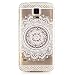 Produktbild MUTOUREN Samsung Galaxy S5 Handyhülle Schutzhülle Hülle Case Transparent Durchsichtig TPU Kristall Clear Case Backcover Anti-Fingerprint Bumper Slimcase-Mandala Weiß