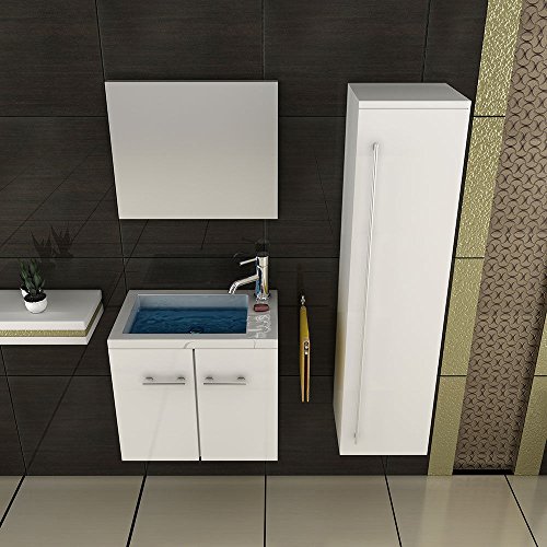 Badmöbel Waschbecken Spiegel Badezimmer Design Badmöbel mit Spiegel Einrichtung für´s Badezimmer Waschtisch Waschplatz Lösung - 4