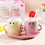 BonZeaL Family Gift Mug Set Ceramic Coffee Mugs Tea Cups Anniversary Gifts for Couple Husband Wife Birthday Gift for Girlfriend Wife Mom Friends Girls Quirky Gifts for Him Her Son Daughter Pack of 2