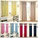 Ready Made Eyelet Thermal Blackout Curtains with Co-ordinating Aztec Detail Panel. Colour and Size: Fuchsia Pink 117cm (46") x 137cm (54")