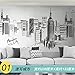 Produktbild Wandaufkleber Wandtattoo Wohnzimmerkreatives Schwarzweiss-Gebäude, Wohnzimmer, Schlafzimmerdekoration, Fernsehsofa, 1. Skizze Stadt, Übergröße