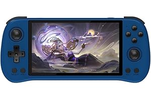 TONGDAO Console di gioco portatile X55 con schermo IPS da 5,5 pollici, uscita HDMI, CPU RK3566, batteria da 4000 mAh, console di gioco portatile retrò, per bambini e adulti, 16 GB + 128 GB (blu)
