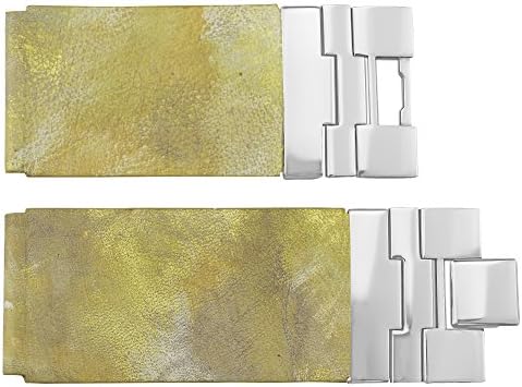 Green/Yellow/Blue/Silver Watch Band, Jewelry Clasp Closure, 28mm Strap