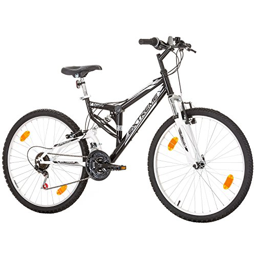 26 Zoll CoollooK EXTREME Fahrrad Fully Full Suspension Mountainbike MTB, Rahmen 43 cm, 18-GANG Schaltung mit Beleuchtung nach STVO EU-PRODUKT - 4