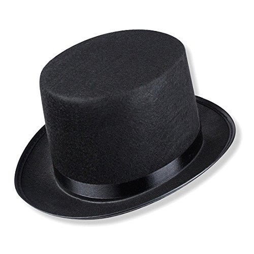 S/O Zylinder Hut Schwarz für Erwachsene Chapeau Zylinderhut - 2