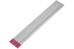 10 x TIG Welding Electrodes Composite Tungsten 2.4 × 150 mm (WES Purple) 10-400 A, WES Composite Electrode Tungsten Electrode with Purple Tip