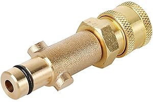 TOOLOFLIFE Adaptador T&F y lavadora a presión, conector de botella de cañón de espuma de cobre, adaptador hembra de latón para pistola de espuma de nieve para la serie Nilfisk Gerni