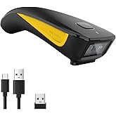 NETUM C750 Kablosuz Barkod Okuyucu Bluetooth Uyumlu, K&uuml;&ccedil;&uuml;k Cep USB 1D 2D Envanter i&ccedil;in QR Kod Tarayıcı, Tablet iPhone iPad An