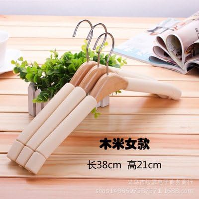 XIIDE 10pcs,Solid Wood + Sponge Clothes Hanger , mumi female models