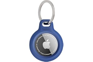Belkin Étui pour Apple AirTag avec Attache en Métal, Porte Clés, Protection Durable, Anti-rayure, Ouverture Facile et Rebords Surélevés, Idéal pour Chiens et Animaux de Compagnie, Bagages, etc., Bleu
